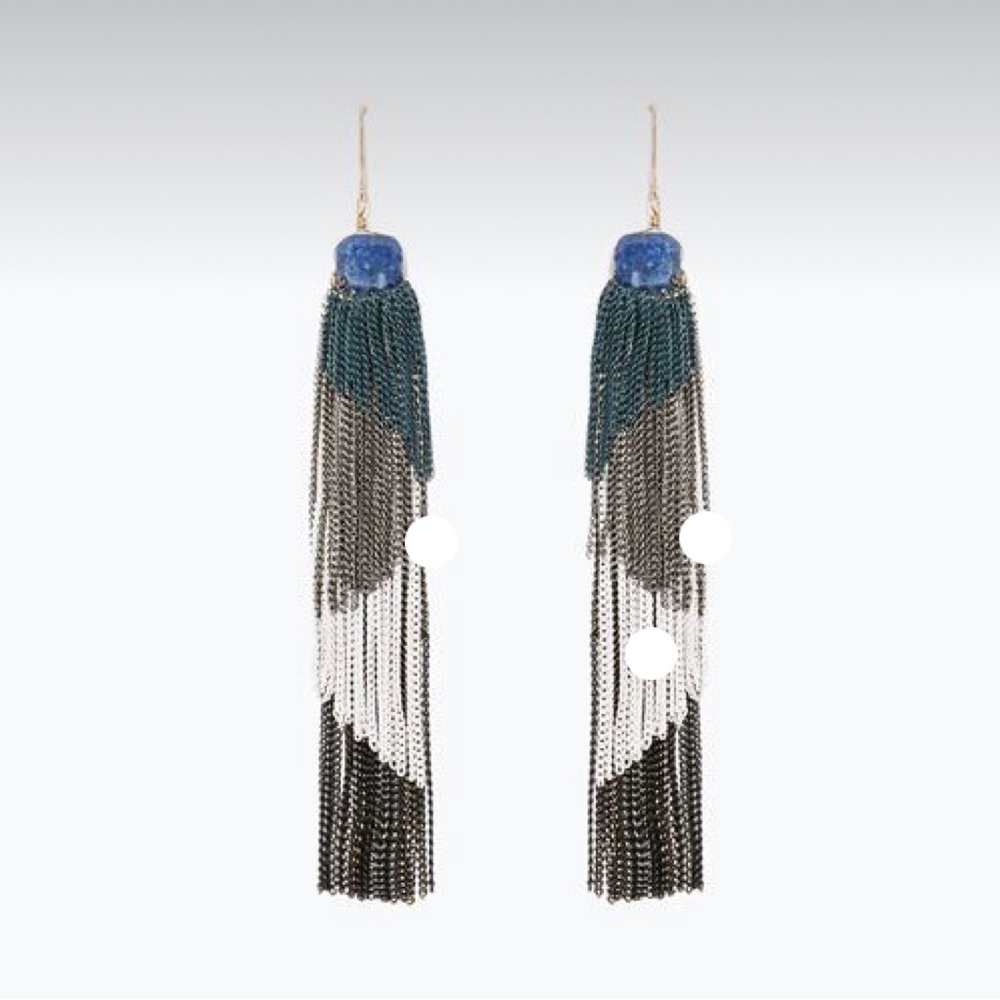 Zara Multicolored Fringed Hanging Earrings - NWT